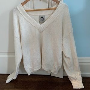 Urban Outfitters Fuzzy V Neck Sweater